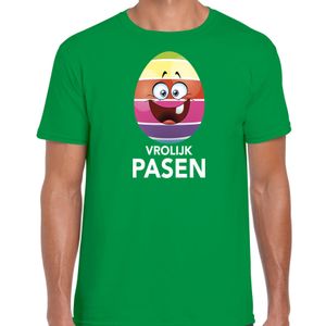 Pasen shirt groen met vrolijk paasei voor heren 2XL  -