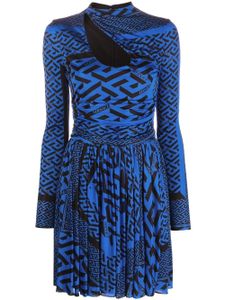 Versace robe à imprimé Greca - Bleu