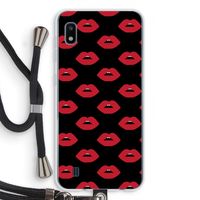 Lips: Samsung Galaxy A10 Transparant Hoesje met koord