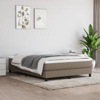 Bedframe zonder matras stof taupe 140x190 cm