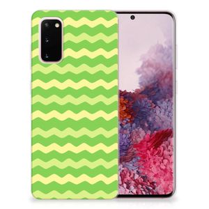 Samsung Galaxy S20 TPU bumper Waves Green