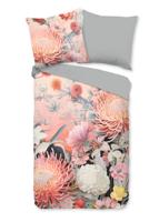 Good Morning Dekbedovertrek "bloemen" - Roze - (155x220 cm) - Katoen