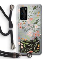 Sweet little flowers: Huawei P40 Transparant Hoesje met koord