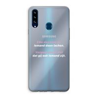 gij zijt ook iemand: Samsung Galaxy A20s Transparant Hoesje