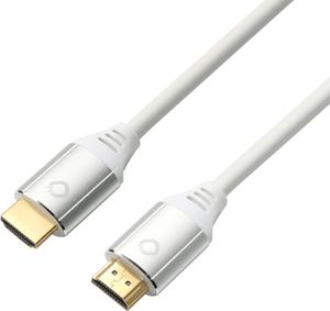 Oehlbach D1C92497 HDMI-kabel HDMI Aansluitkabel HDMI-A-stekker, HDMI-A-stekker 5.00 m Wit Ultra HD (8K), Vergulde steekcontacten