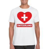 I love Zwitserland t-shirt wit heren 2XL  -