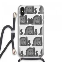 Cats: iPhone XS Max Transparant Hoesje met koord