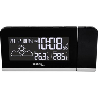 Techno Line WT 539 WT 539 Wekker Zendergestuurd Digitaal Zwart