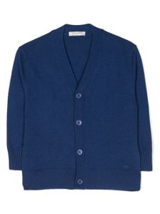 Paolo Pecora Kids cardigan en maille fine à col v - Bleu