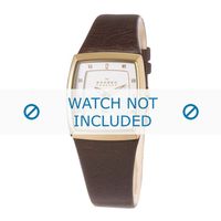 Skagen horlogeband 380SGLM / 380SGLD / 380SGLD8A Leder Bruin