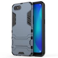 Voor OPPO A1k/Realme C2 schokbestendige PC + TPU beschermhoes met onzichtbare houder (marineblauw)