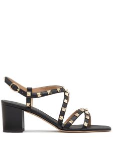 Valentino Garavani sandales en cuir à ornements Rockstud 60 mm - Noir