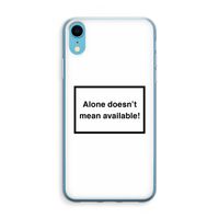 Alone: iPhone XR Transparant Hoesje