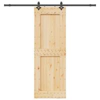 Schuifdeur met beslag 80x210 cm massief grenenhout