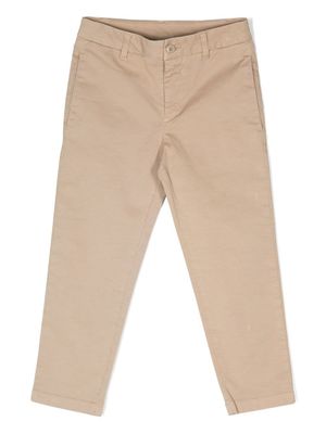 DONDUP KIDS pantalon en coton à coupe droite - Tons neutres