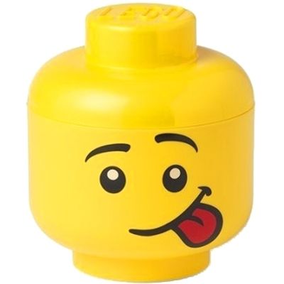 Room Copenhagen LEGO Storage Head 'Silly', mini opbergdoos
