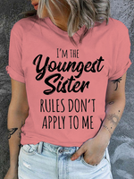 Womens Funny Sister Gift Old Sister Casual Cotton T-Shirt - thumbnail