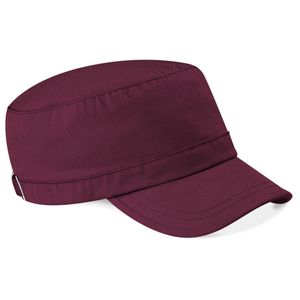 Katoenen legerpetje bordeaux rood voor dames/heren/volwassenen   -