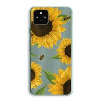 Sunflower and bees: Google Pixel 5a 5G Transparant Hoesje