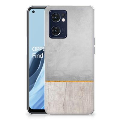 OPPO Reno 7 5G | Find X5 Lite | Bumper Hoesje | Wood Concrete