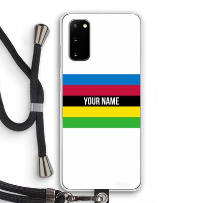 WK Wielrennen: Samsung Galaxy S20 Transparant Hoesje met koord