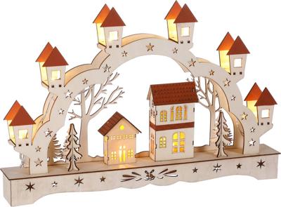 Monzana Kerstboog Winterdorp Led Warm wit