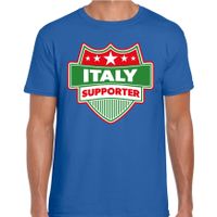 Italie / Italy schild supporter t-shirt blauw voor heren