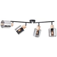 Brilliant PlafondlampWeald 4-lichts zwart - 99839/93