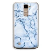 Blauw marmer: LG K10 (2016) Transparant Hoesje