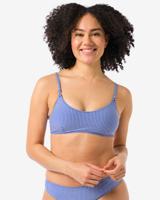 HEMA Dames Bikinitop Seersucker Blauw (blauw)