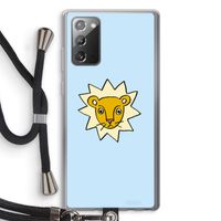 Kleine leeuw: Samsung Galaxy Note 20 / Note 20 5G Transparant Hoesje met koord