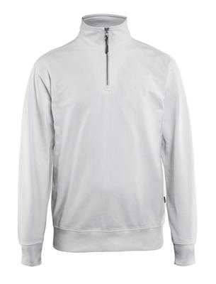 Blåkläder Sweatshirt met halve rits 33691158 | Wit | Maat 3XL - 7330509466094