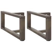 Salontafelpoten 2 st T-vormig 60x25x(30-31) cm staal naturel