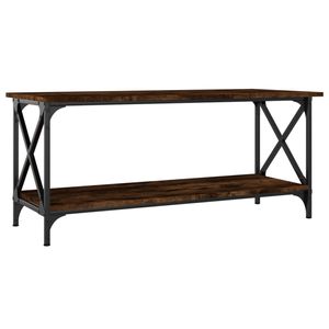 The Living Store Salontafel - Klassiek - 100x45x45 cm - Gerookt eiken