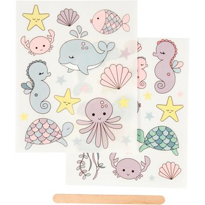 Creativ Company Rub-on stickers, oceaan, vel 12,2x15,3 cm, 1 doos