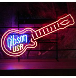 Gibson USA Guitar Neon Verlichting - 80 x 50 cm