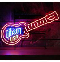 Gibson USA Guitar Neon Verlichting - 80 x 50 cm - thumbnail