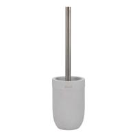 Toiletborstel DKD Home Decor 10 x 10 x 37 cm Cement Roestvrij staal Wit