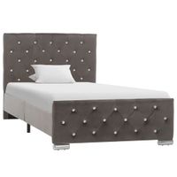 Bedframe stof grijs 90x200 cm - thumbnail