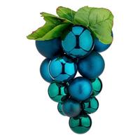 Kerstbal Krist+ 01842 Blauw Plastic Druiven Klein