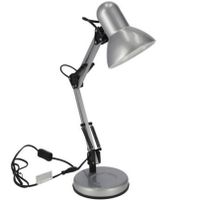 Zilveren bureaulamp/tafellamp 37 x 15 x 42 cm - thumbnail