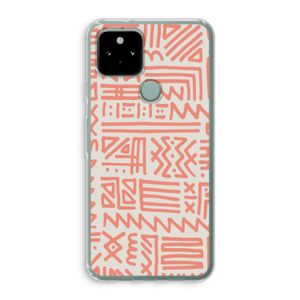 Marrakech Pink: Google Pixel 5 Transparant Hoesje