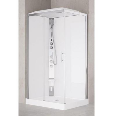 Nemo Spring Vidrio Hammam douchecabine 120x90cm links met schuifdeur en vaste wanden in veiligheidsglas met jets thermostatische douchekraan VMV2P290ST5-1B