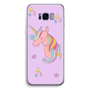 Roze eenhoorn: Samsung Galaxy S8 Plus Transparant Hoesje