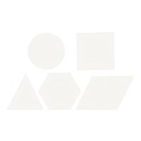 Creativ Company Kruissteken karton wit geometrisch, 20st.