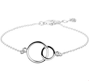 TFT Armband Zilver Rondjes 1,0 mm 16 + 3 cm