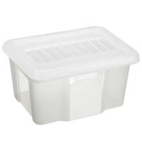 Sunware opslagbox - 24 liter - transparant - kunststof - 42 x 33 x 22 cm - met afsluitbare deksel