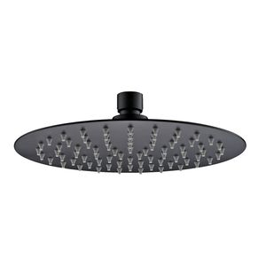 Hoofddouche rond 304-Ufo Wiesbaden 25 cm Mat Zwart