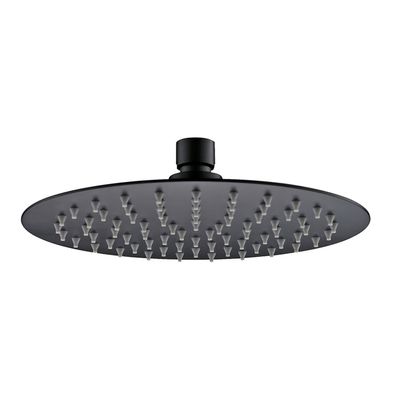 Hoofddouche rond 304-Ufo Wiesbaden 25 cm Mat Zwart