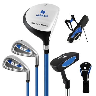 Compleet Golfclubset Draagbare Golftas met Standaard & Regenhoes Rechtshandig Golfset voor Kinderen van 11-13 jaar